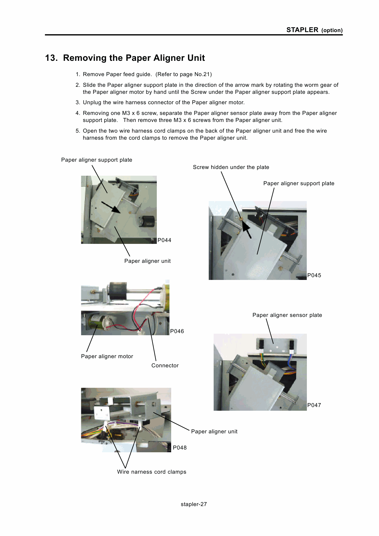 RISO TC 5100 Stapler-Option TECHNICAL Service Manual-5